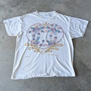 Vintage 1994 Fiesta Texas White Crewneck Short Sleeve Graphic Tee large